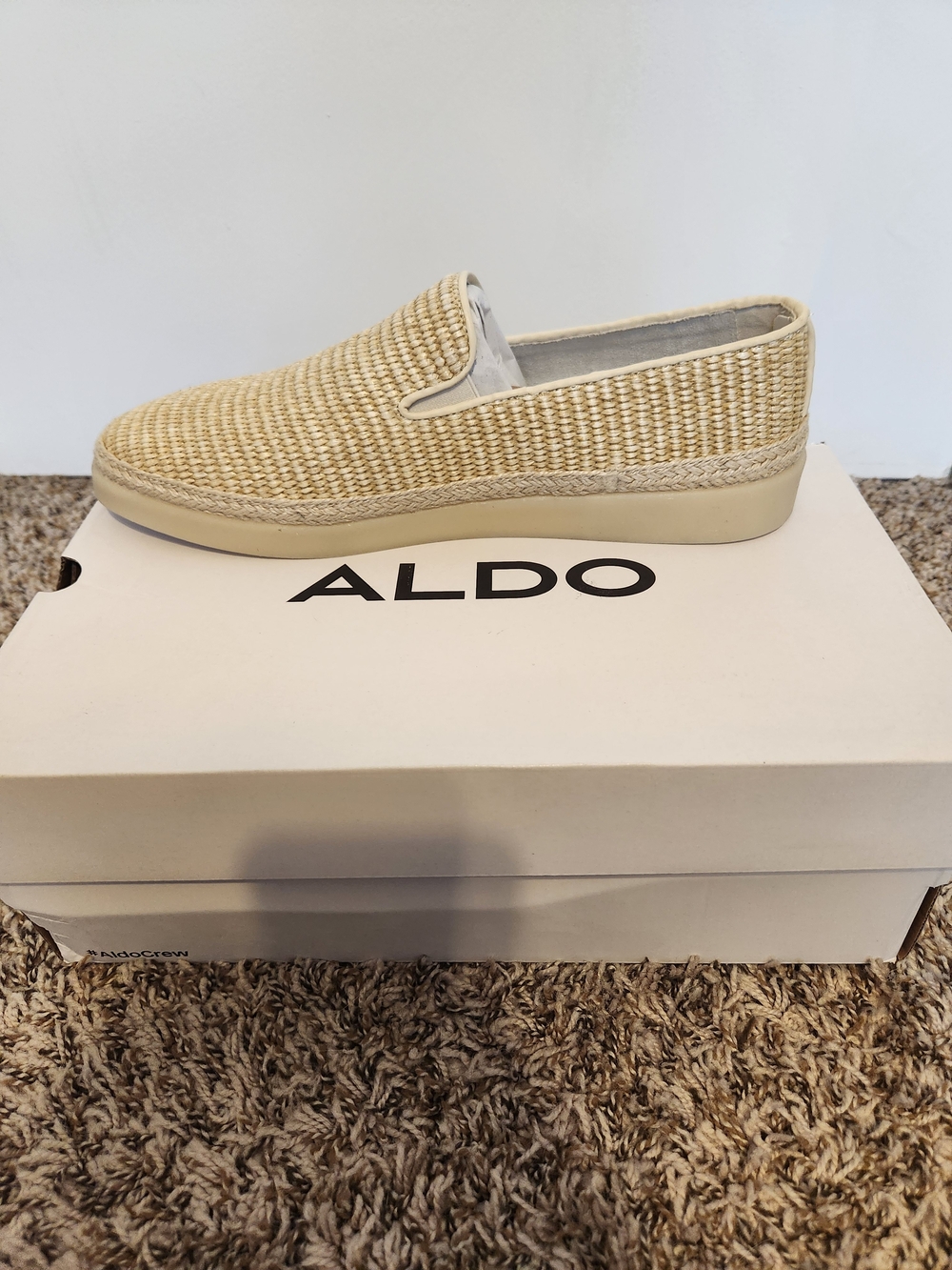 Aldo Natural Woven Slip-On Loafers